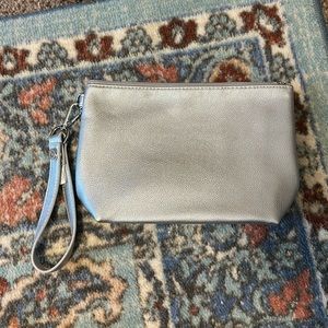 Tapered Pouch - Silver metallic. New